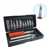 Kit Estilete de Precisão Profissional 13 Laminas Jogo Estilete Artesanato 16 Peças