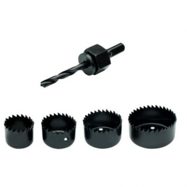 Jogo Serra Copo Kit 5 Peças Para Madeira Gesso Pvc Plástico