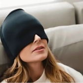 Touca Térmica Terapêutica P/ Alívio Natural Da Dor De Cabeça preta