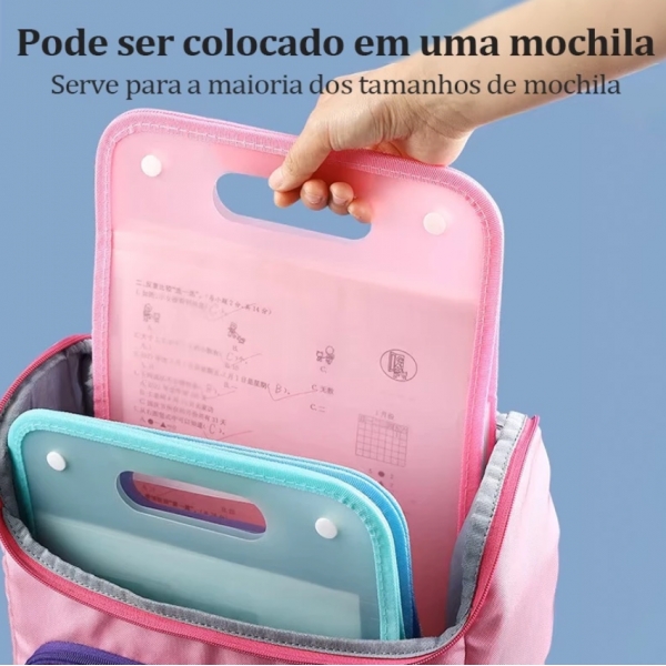 Pasta Sanfonada Com 12 Divisórias Pasta Prancheta Tamanho A4 Escritório Escolar