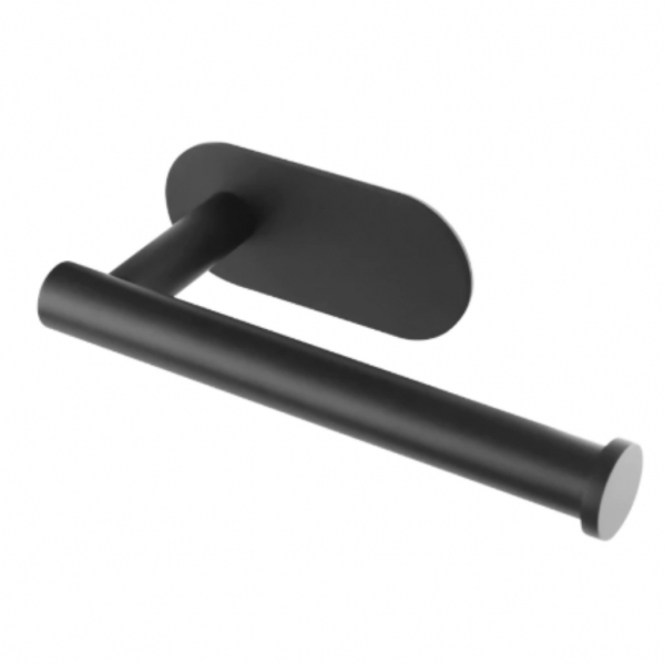 Porta Papel Higienico Premium Adesivo 3m De Parede Inox Preto