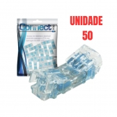Kit 50 Pçs De Conectores De Emenda Linear C/gel 101e Bargoa Cor Branco