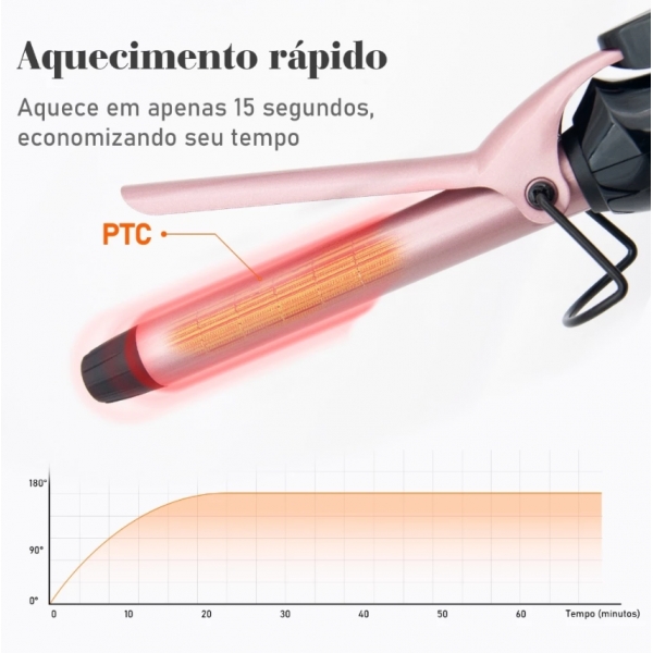 MODELADOR DE CACHOS BABY LISS ELETRICO AQUECIMENTO RAPIDO