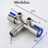 Registro 2 Saídas Torneira Ducha Higiênica Água Metal Inox