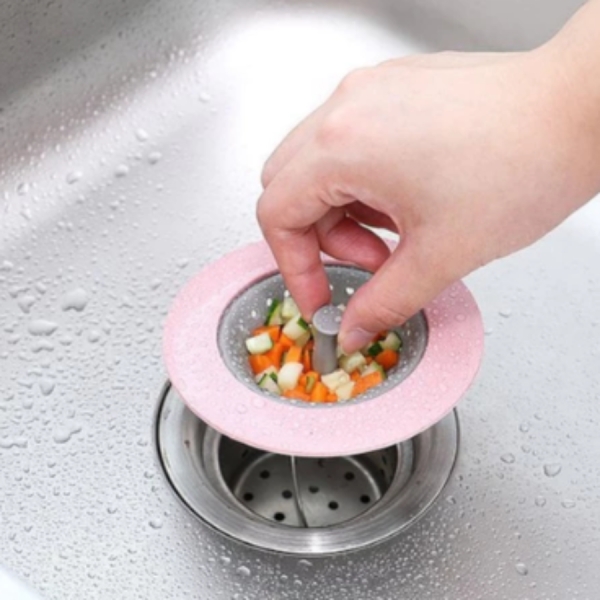 Ralo de Pia Filtro Silicone Tampa Coletor Para Tanque Cozinha 11cm