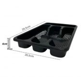 Faqueiro Jogo De Talheres Inox C/ Porta Talher Com 17 Peças Cor Vermelho