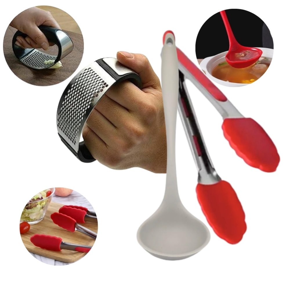 Kit Chef Concha, Pegador e Amassador de alho