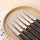 Jogo De 6 Facas De Mesa Para Cozinha Leme Faqueiro Aço Inox