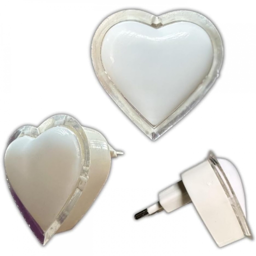 Abajur De Tomada Infantil Led Coração