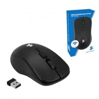 Mouse Sem Fio Office 5+ Preto Alta Qualidade 015-0080 Preto