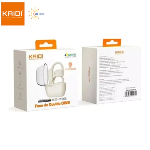 Fone de Ouvido Sem fio Bluetooth TWS Bateria de Longa Duração Kaidi KD-792