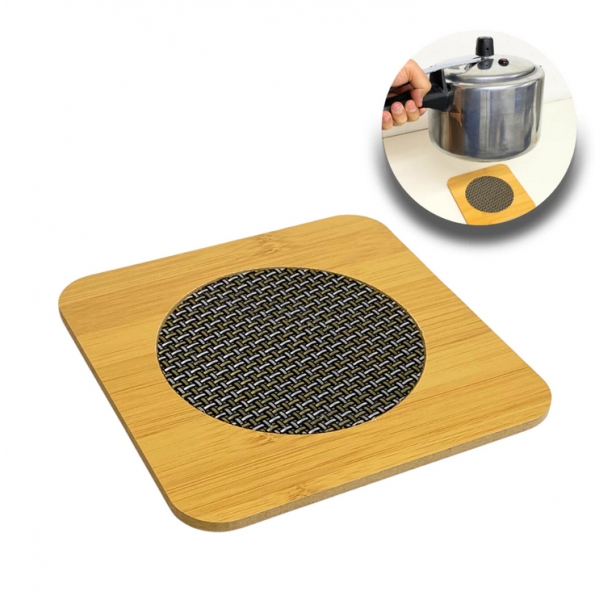 Descanso De Panelas Quadrado Madeira Protetor De Mesa Suporte Travessas Copos Cerejeira