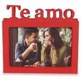 Porta Retrato TE AMO 10x15 cm Vermelho para Presente de Dia dos Namorados Casamento Esposa Mãe