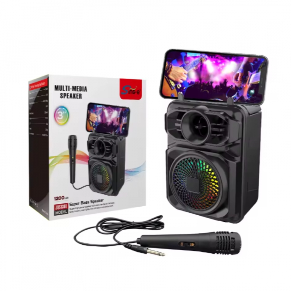 Caixa De Som Outdoor Karaoke Speakers Sem Fio Especializado em Mini Função De Rádio Com Suporte Pra Celular - ZQS1367