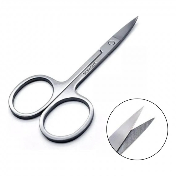 Tesoura Para Unhas Ponta Curva De Inox 9Cm