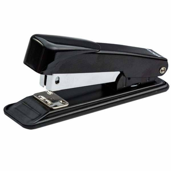 Grampeador Papel Profissional Reforçado Metal Aço 25 Folhas Cor Preto