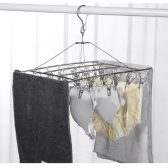 Varal De 40 Clips Inox Prendedores Pratico E Retrátil Cabide Para Roupas Intimas Para Pequenas