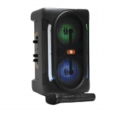 Caixa de Som 6.5 Polegadas Dupla Eletrônica Som Sem Fio para Festas com Microfone Sem Fio para Karaokê - KTS-1329