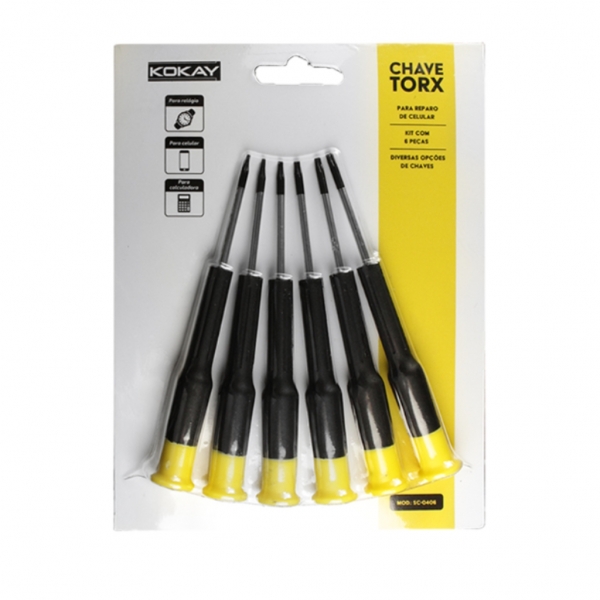 Mini Ferramentas De Precisão Jogo De Chaves Torx 6 Peças