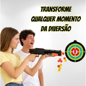 Escopeta Lança Bolas Brinquedo 6 Munições