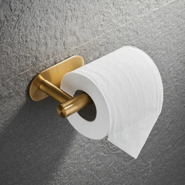 Porta Papel Higienico Premium Adesivo 3m De Parede Inox Prata