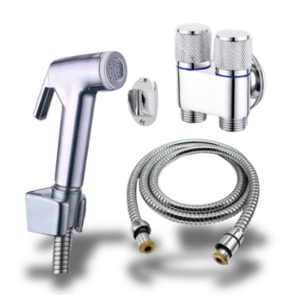 Kit Ducha Higiênica Registro Saída Dupla 1/2 Chuveirinho