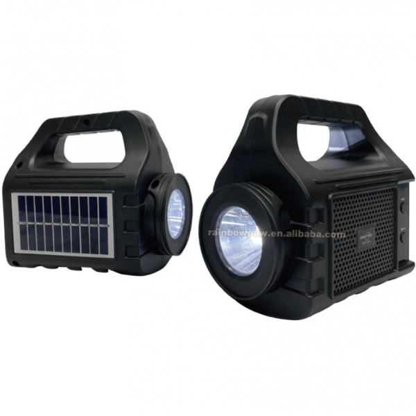 Rádio Portátil Bluetooth Painel Solar Rádio com lanterna FM AM SW USB TF