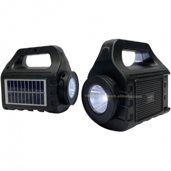 Rádio Portátil Bluetooth Painel Solar Rádio com lanterna FM AM SW USB TF