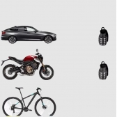 Kit 2 Pares Tampa de Válvula Para Pneu de Carro Moto Bicicleta Modelo Bomba Granad4