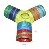 Brinquedo túnel para gatos Y com pelúcias – fácil de guardar cachorro