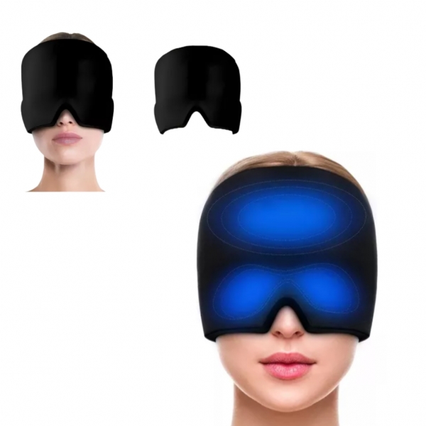 Touca Térmica Terapêutica P/ Alívio Natural Da Dor De Cabeça preta