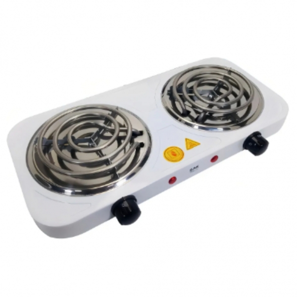 Fogão elétrico portátil Anafe NZA Fogareiro com 2 queimadores cor branca 127V