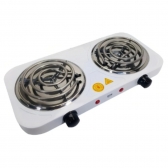 Fogão elétrico portátil Anafe NZA Fogareiro com 2 queimadores cor branca 127V