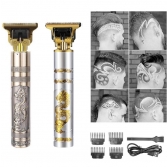 Máquina de cortar cabelo barbeiro dragão profissional elétrica bateria recarregável