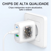 Carregador Turbo de Celular 25W Duplo Entrada Tipo C/ IOS/ V8 Hmaston Y24-1/2/3 Original