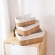 Kit 3 Cestos Organizador De Bambu Multiuso Com Forro