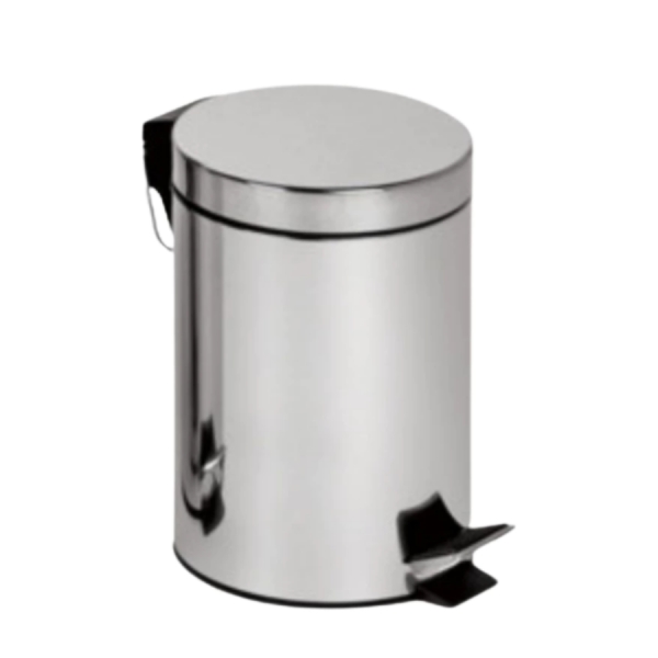 Lixeira Aço Inox Cesto 5 Litros Com Pedal Balde Lixo Removível