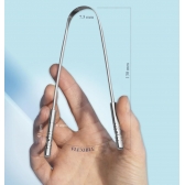 kit 3 Limpador de Língua Raspador Aço Inox Higiene Bucal contra mau hálito