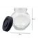 Kit 4 Potes de Vidro para Condimentos 180ml com Tampa Preta porta temperos