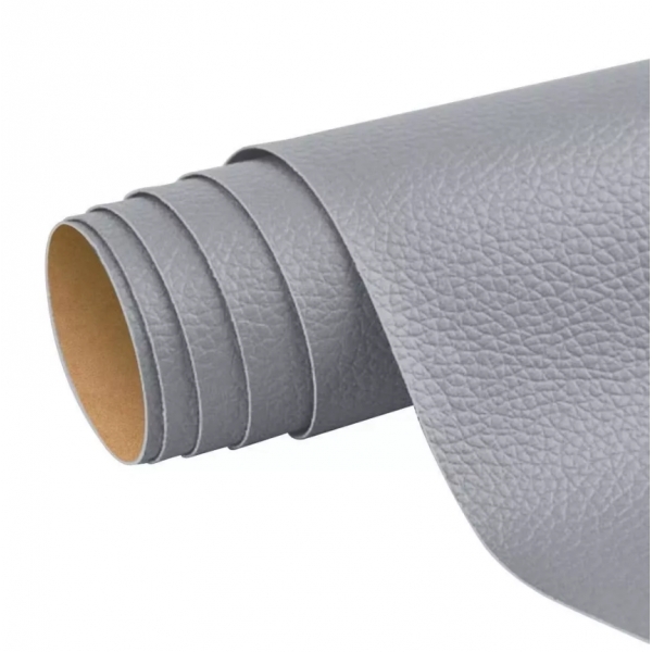 Reparo Para Couro Cinza Ranhura Sintético Auto Adesivo 20Cmx30Cm
