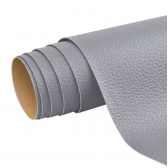 Reparo Para Couro Cinza Ranhura Sintético Auto Adesivo 20Cmx30Cm