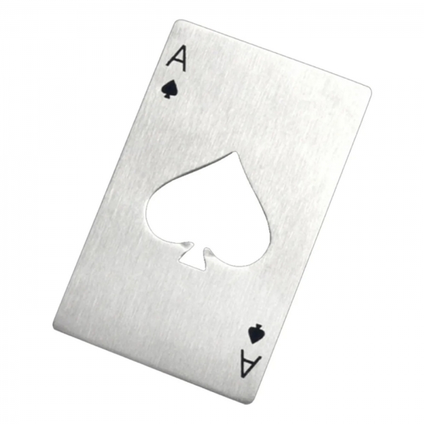 Kit 5 Abridor Garrafa Cerveja Carta Baralho As Espadas Inox