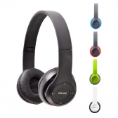 Fone de Ouvido Bluetooth: Sem Fio, Rádio FM, Entrada SD e Microfone – Som Hi-Fi e Design Dobrável Envio Aleatorio