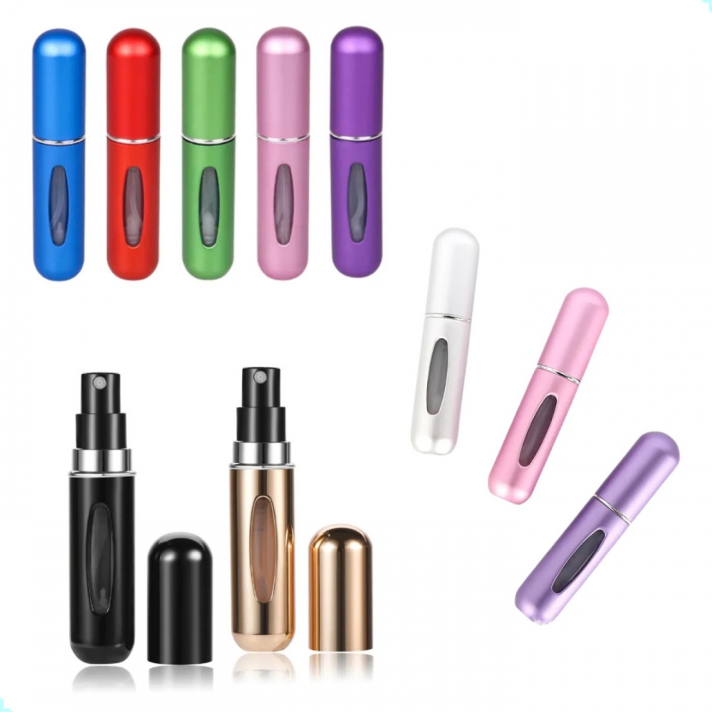 Kit 12 Porta Perfume Decante Frasco 5Ml Amostra Spray Viagem