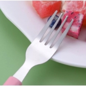 Jogo de Talher Com Estojo Inox 3 peças Com Cabo De Plástico Marmita