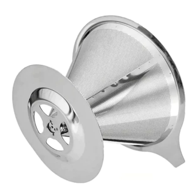 Filtro Coador De Café Inox 102 - Peneira Aço Reutilizável Sem Uso De Papel