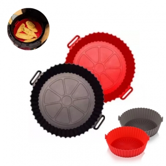 Forma Silicone para Air Fryer Assadeira Cesto Fritadeira Elétrica De 16cm