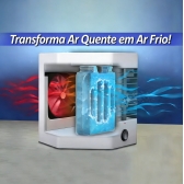 Mini Ar Condicionado Climatizador Usb Portátil Umidificador Cor Branco E Cinza Voltagem 110V
