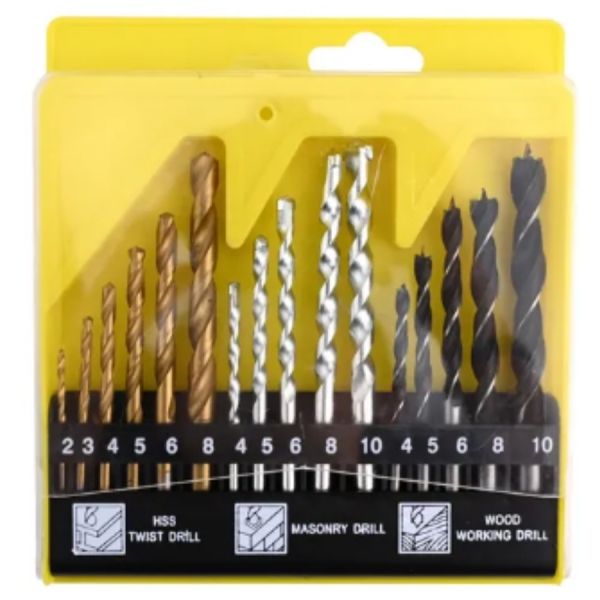 KIT BROCAS MADEIRA FERRO CONCRETO 16 PEÇAS