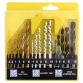 KIT BROCAS MADEIRA FERRO CONCRETO 16 PEÇAS